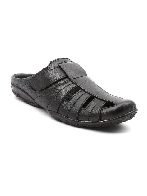 black leather slippers - 11398659 - Standard Image - 1