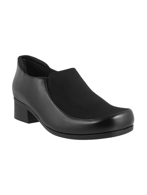 black pu slip on formal shoes - 11410131 - Very Small Image - 1