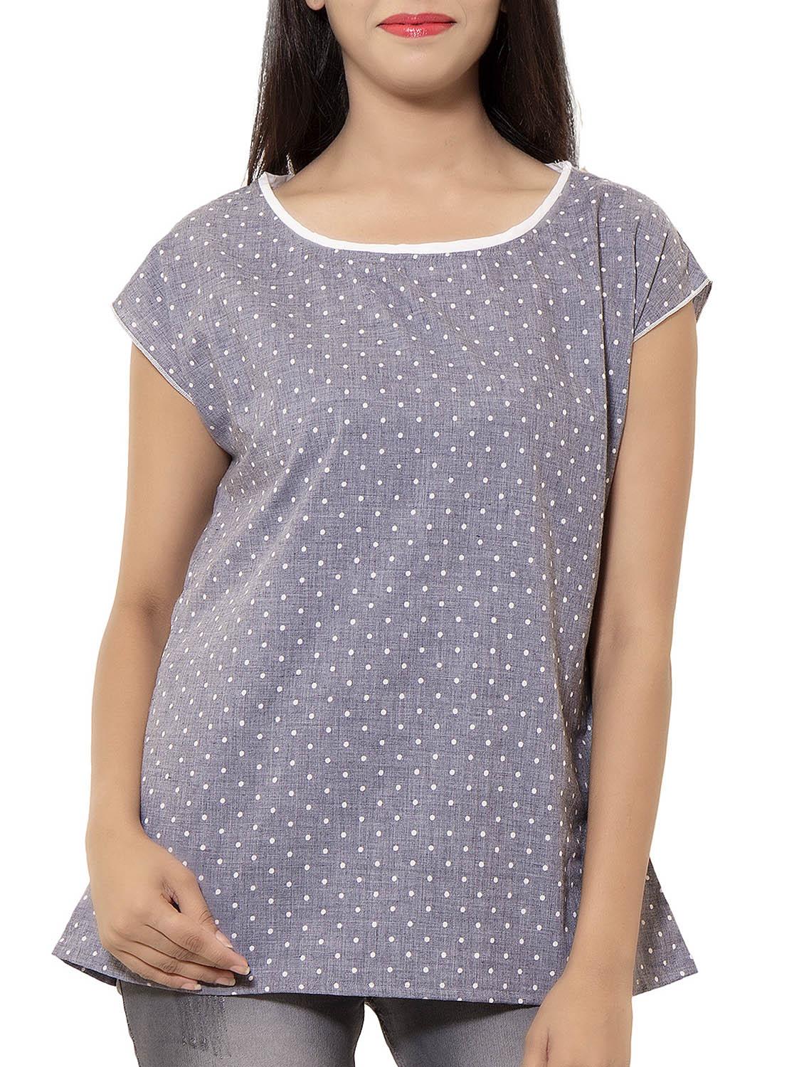 grey cotton top - 11410586 - Zoom Image - 1