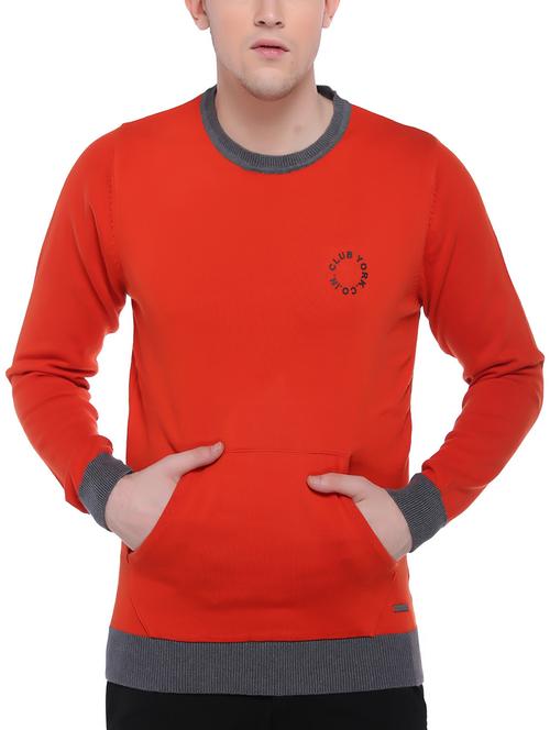 orange cotton pullover - 11412616 - Standard Image - 1