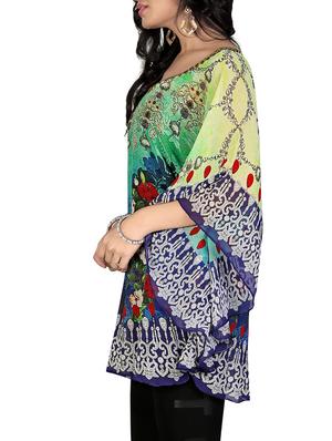 multi colored georgette printed kaftan - 11412910 - Standard Image - 2