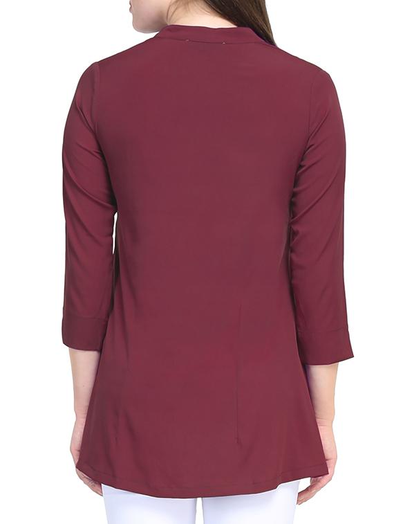 polyester mandarine collar shirt - 11418301 - Zoom Image - 3