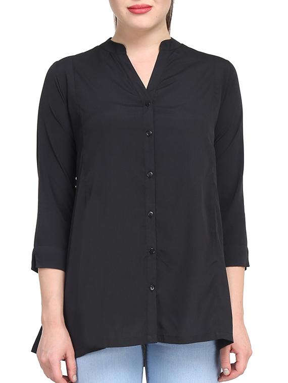 black polyester shirt - 11418302 - Zoom Image - 1