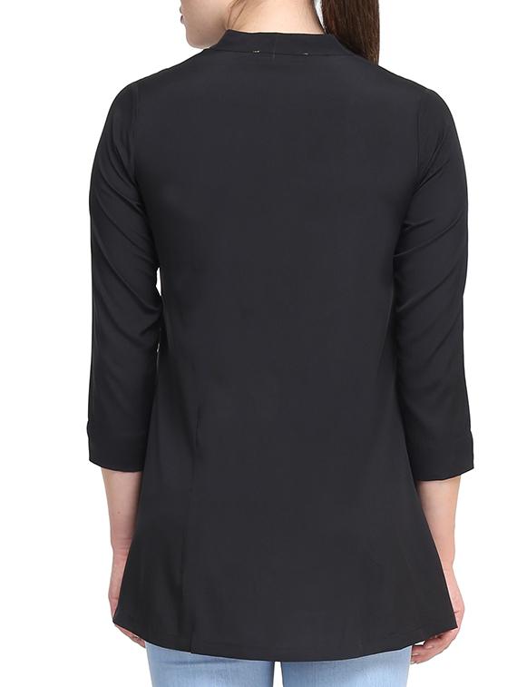 black polyester shirt - 11418302 - Zoom Image - 3