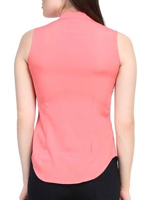 curved hem sleeveless shirt - 11418318 - Standard Image - 3