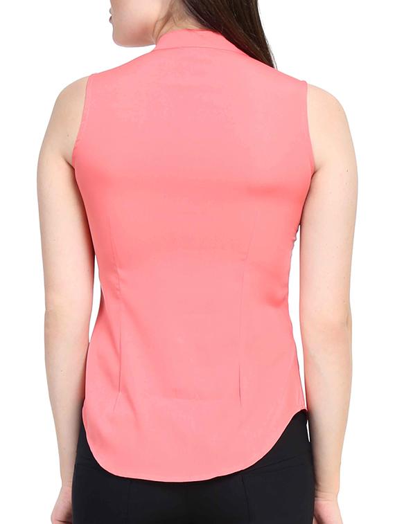 curved hem sleeveless shirt - 11418318 - Zoom Image - 3