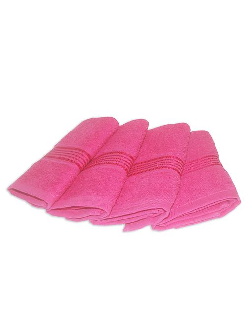pink cotton face towel set of 4 - 11419330 - Standard Image - 1