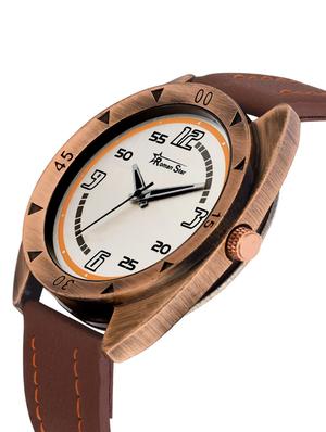 brown leather analog watch - 11428488 - Standard Image - 2