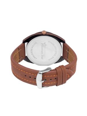 brown leather analog watch - 11428488 - Standard Image - 3