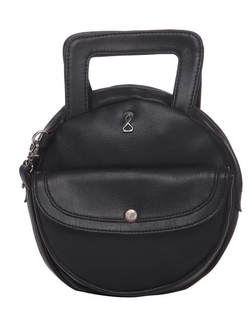 solid black leatherette handbag - 11429613 - Standard Image - 1
