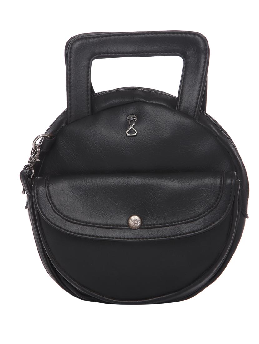 solid black leatherette sling bag - 11429678 - Zoom Image - 1