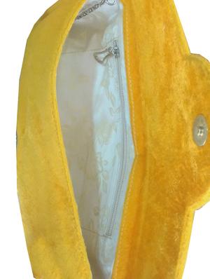 yellow embellished velvet clutch - 11432325 - Standard Image - 3
