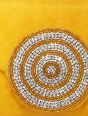 yellow embellished velvet clutch - 11432325 - Standard Image - 4