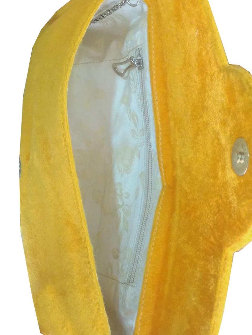 yellow embellished velvet clutch - 11432325 - Zoom Image - 3