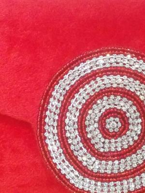 red embellished velvet clutch - 11432326 - Standard Image - 4