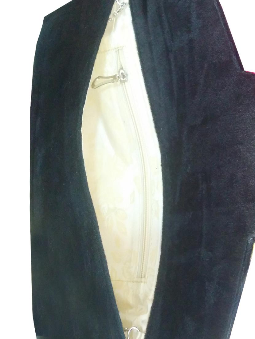 black embellished velvet clutch - 11432327 - Zoom Image - 3