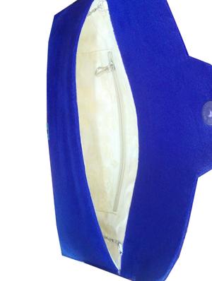 blue embellished velvet clutch - 11432329 - Standard Image - 3