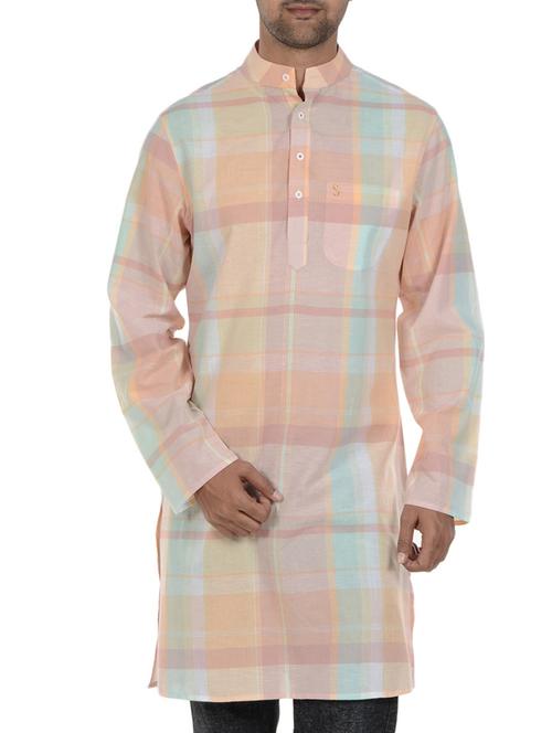 multi colored cotton kurta - 11438334 - Standard Image - 1