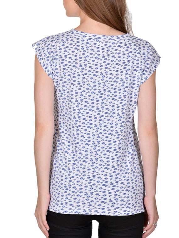 white viscose regular tee - 11440055 - Zoom Image - 3