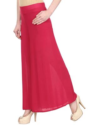 solid red satin palazzo - 11441826 - Standard Image - 2