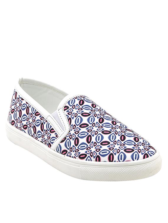 white printed plimsolls - 11442339 - Zoom Image - 1