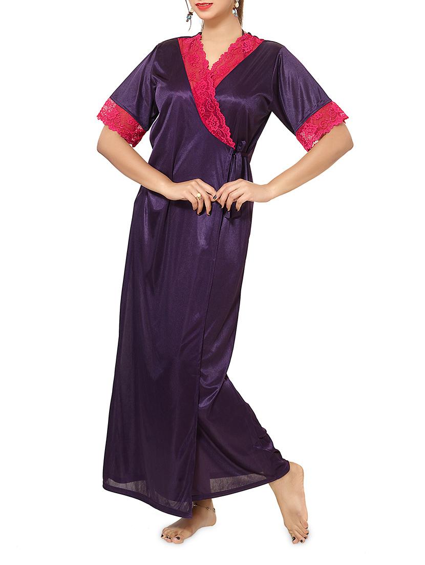 poly satin night wear set (set of 8) - 1145295 - Zoom Image - 1