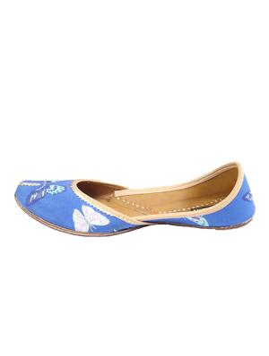 cobalt blue butterfly print leather mojris - 11456435 - Standard Image - 3