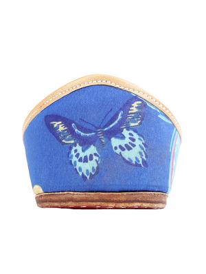 cobalt blue butterfly print leather mojris - 11456435 - Standard Image - 4