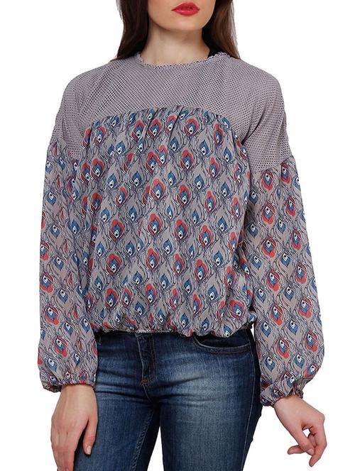 multi colored polyester regular top - 11459478 - Very Small Image - 1
