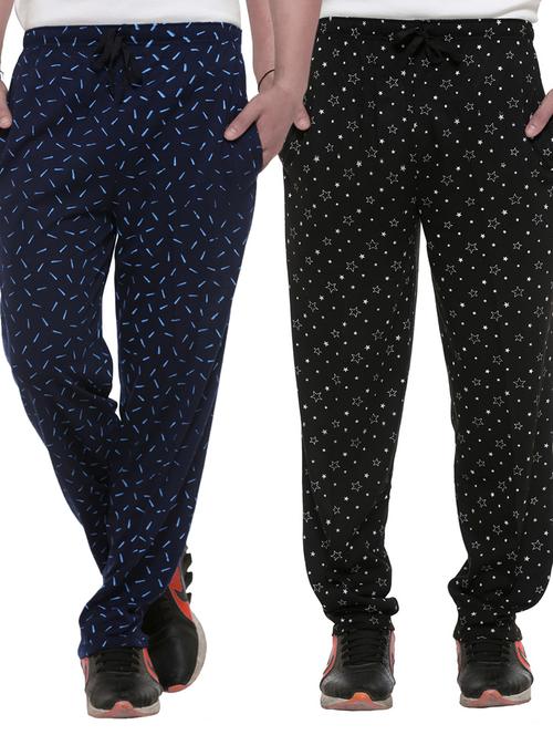 multi colored cotton ankle length track pant - 11461364 - Standard Image - 1