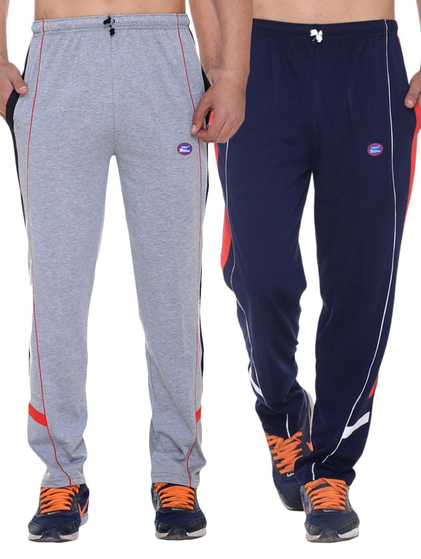 multi colored cotton ankle length track pant - 11462188 - Zoom Image - 1