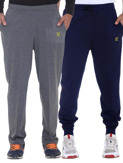 multi colored cotton ankle length track pant - 11462201 - Standard Image - 1