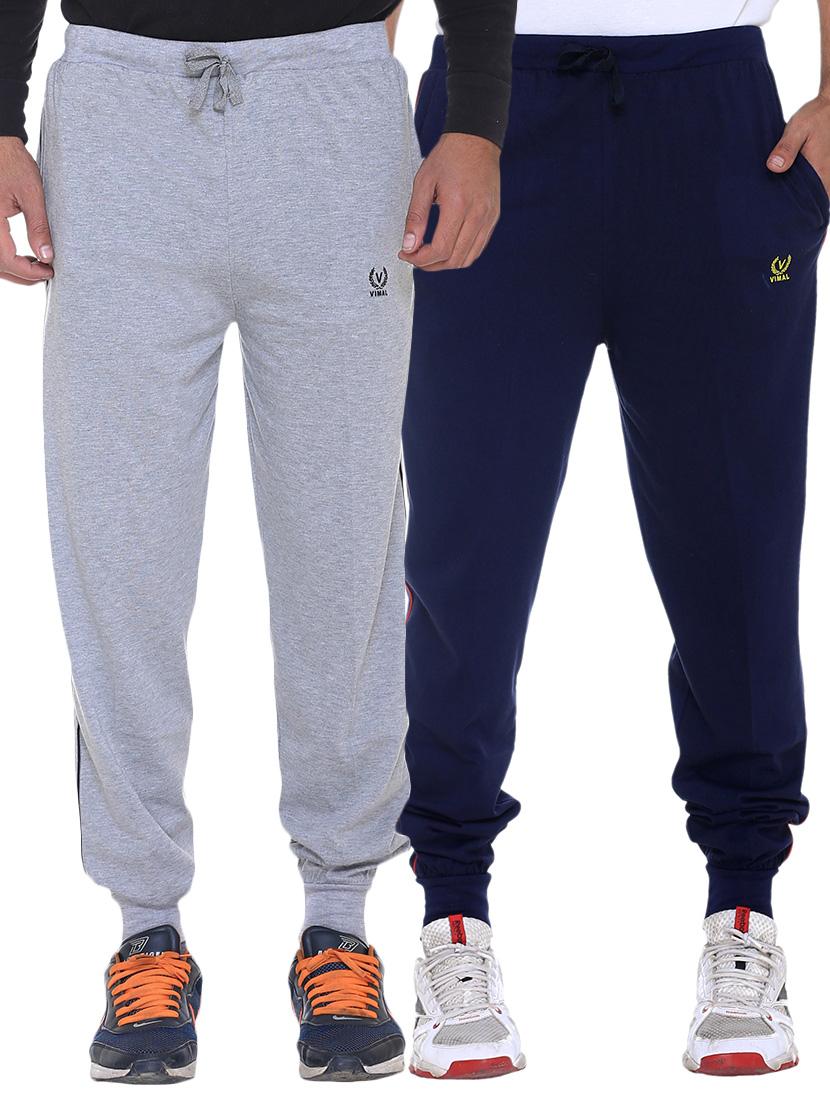multi colored cotton ankle length track pant - 11462203 - Zoom Image - 1