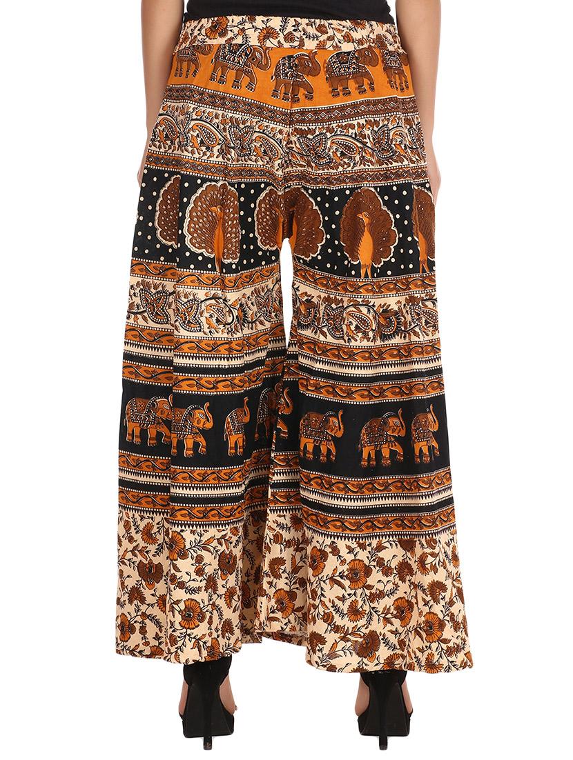multicoloured printed cotton palazzo - 11463876 - Zoom Image - 3