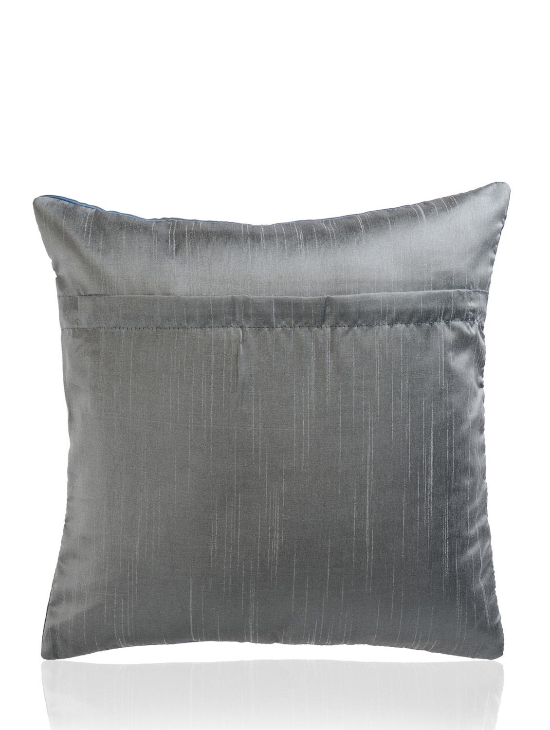 grey polysilk printed cushion cover (set of 5) - 11465428 - Zoom Image - 3