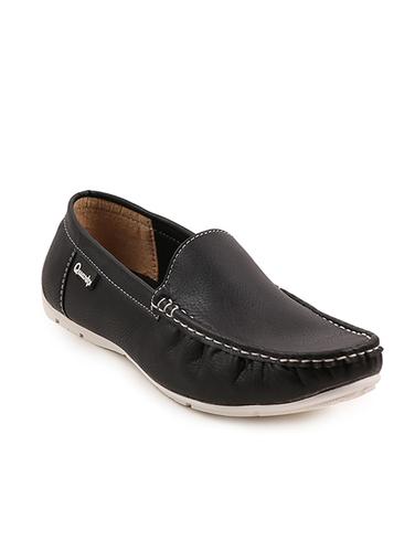 black leatherette slip on loafers - 11468225 - Very Small Image - 1
