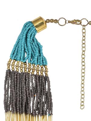 multicolor beads metallic necklace - 1147936 - Standard Image - 3