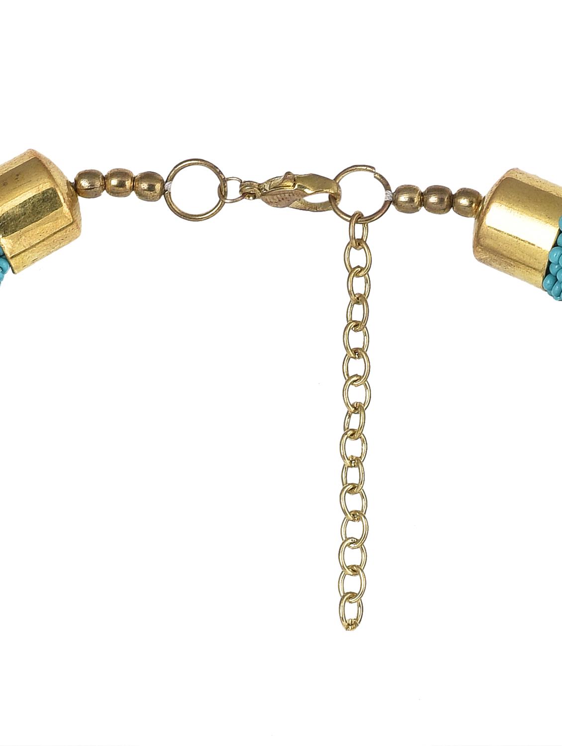 multicolor beads metallic necklace - 1147936 - Zoom Image - 4