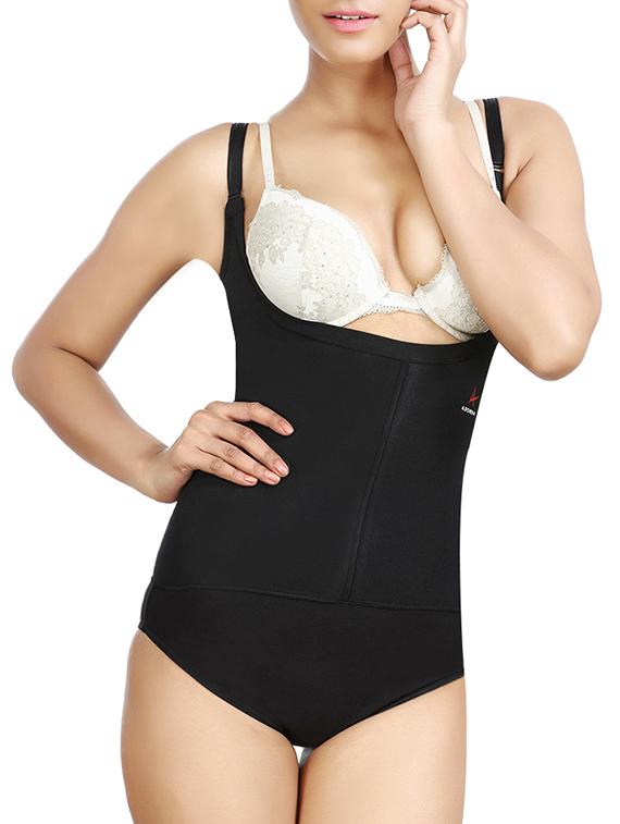 black cotton body suit shapewear - 11481434 - Zoom Image - 1