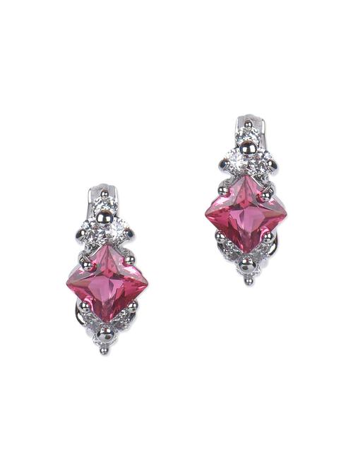 Pink stone metallic earrings - 1148271 - Very Small Image - 1