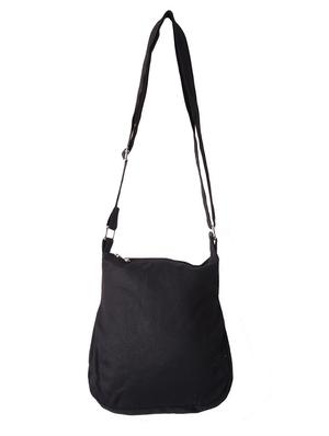 black embroidered canvas sling bag - 11483704 - Standard Image - 2