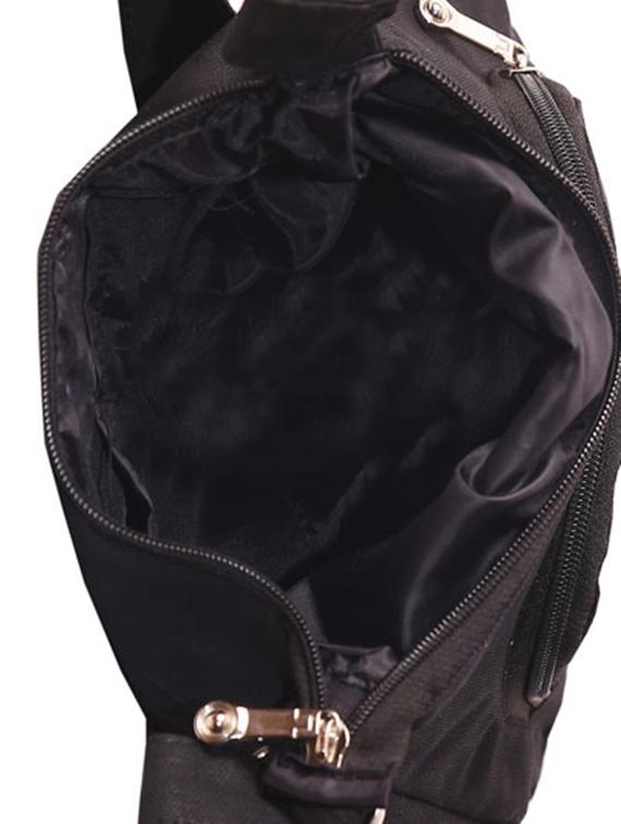 black embroidered canvas sling bag - 11483704 - Zoom Image - 3