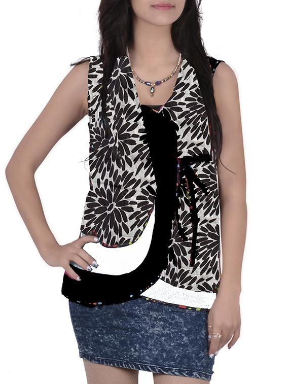 multi colored cotton regular top - 11489241 - Zoom Image - 1