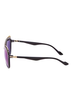 blue uv protected sunglasses with black frame - 11498715 - Standard Image - 3