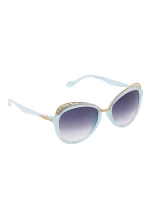 blue uv protected sunglasses with powder blue frame - 11498716 - Standard Image - 2