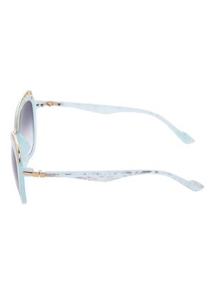 blue uv protected sunglasses with powder blue frame - 11498716 - Standard Image - 3