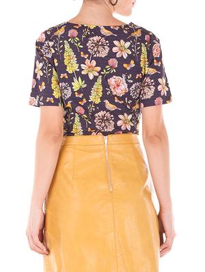 purple printed cotton top - 11507893 - Standard Image - 3