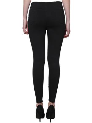 black nylon jeggings - 11508337 - Standard Image - 3