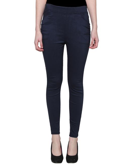 navy blue nylon jeggings - 11508339 - Standard Image - 1