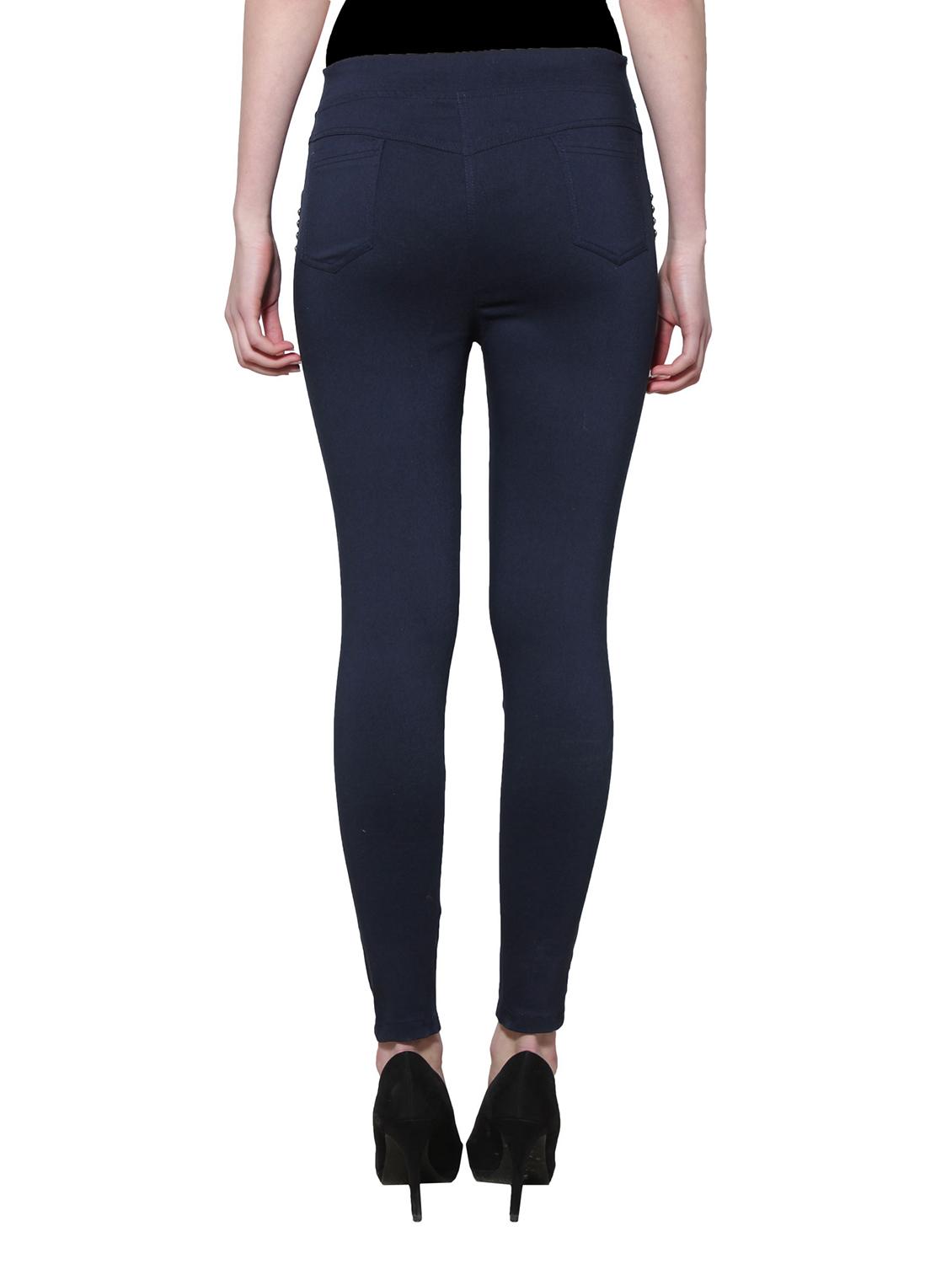 navy blue nylon jeggings - 11508339 - Zoom Image - 3